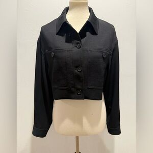 Aritzia - Wilfred - Women's Black Little Cropped Jacket